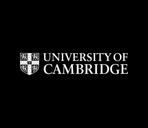 University of Cambridge logo in white on a black background.
