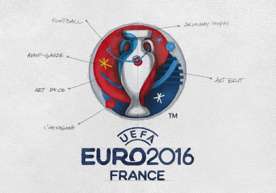 Labelled diagram of the Euro 2016 logo