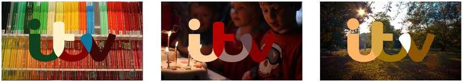 ITV introducing fun backgrounds to their logo in adverts