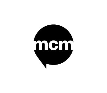 mcm creative logo in black on white background