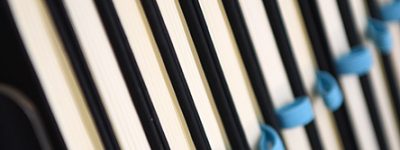 Styled photo of Mobas notebooks on the shelf.